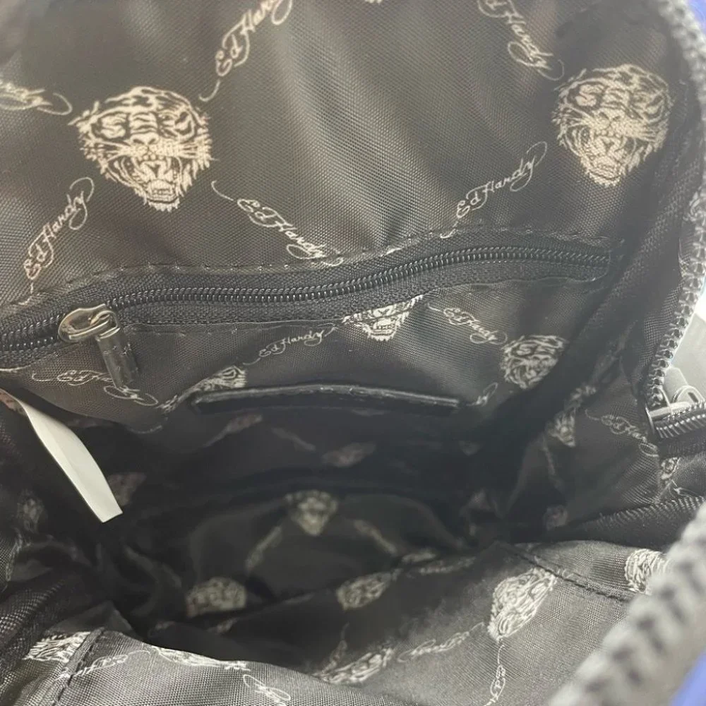 Ed Hardy Blue Tie Dye Tiger Crossbody Bag Messenger Festival Travel Bag NEW‎